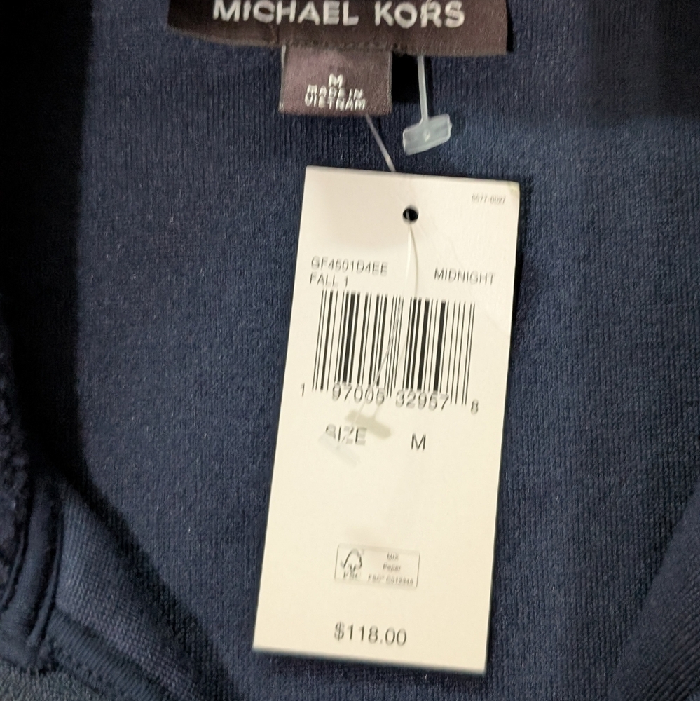Michael Kors Men's Navy Fleece Vest 🎉Host Pick🎉 - Picture 3 of 5